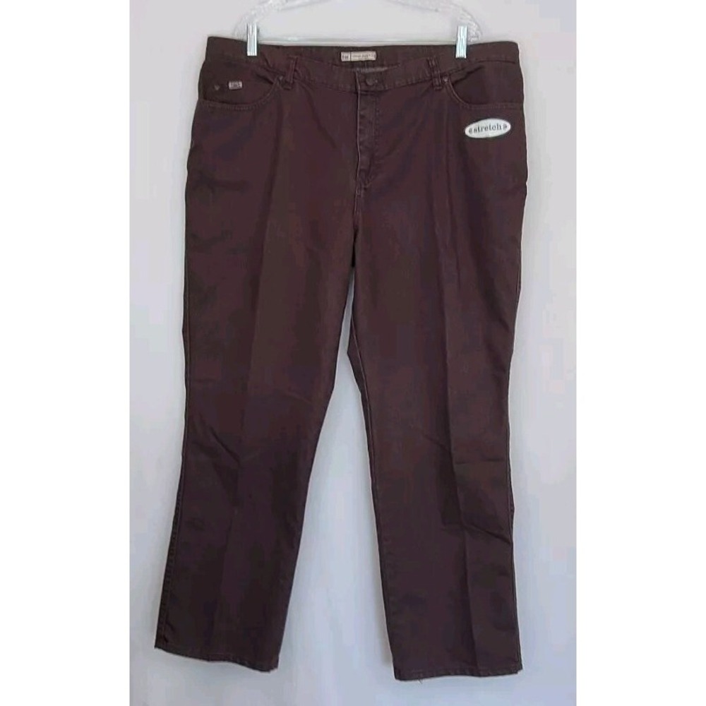 Women's NWT Lee Relaxed Stretch Jeans Chocolate Brown Size 24W